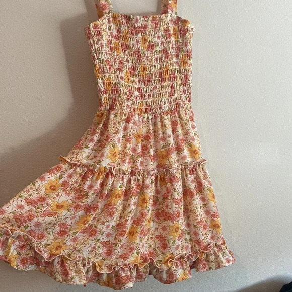 Floral Tiered Tank Ruched Fit & Flare Dress - Picture 2 of 4